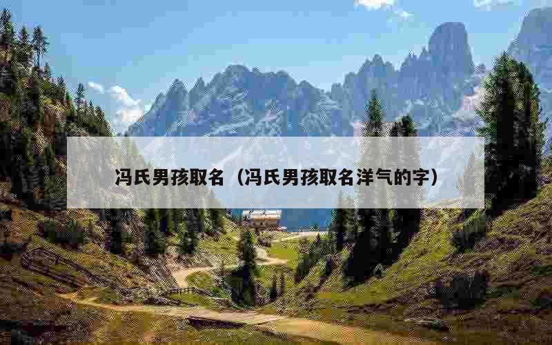 冯氏男孩取名（冯氏男孩取名洋气的字）