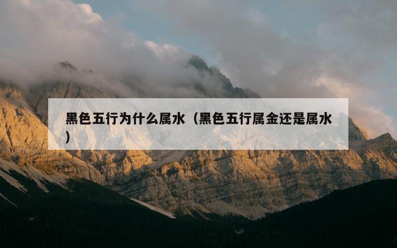 黑色五行为什么属水（黑色五行属金还是属水）