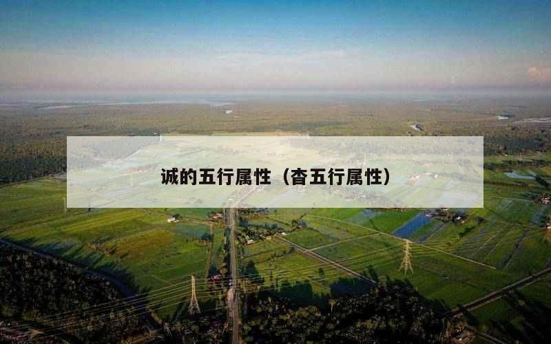 诚的五行属性（杳五行属性）