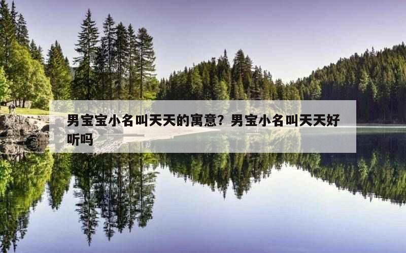 男宝宝小名叫天天的寓意？男宝小名叫天天好听吗