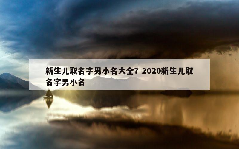 新生儿取名字男小名大全？2020新生儿取名字男小名