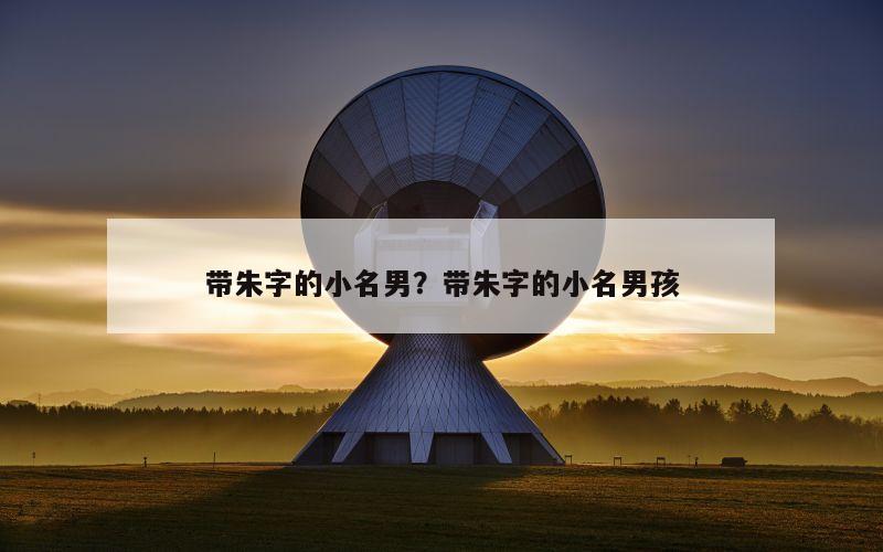带朱字的小名男？带朱字的小名男孩