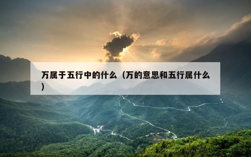 万属于五行中的什么（万的意思和五行属什么）