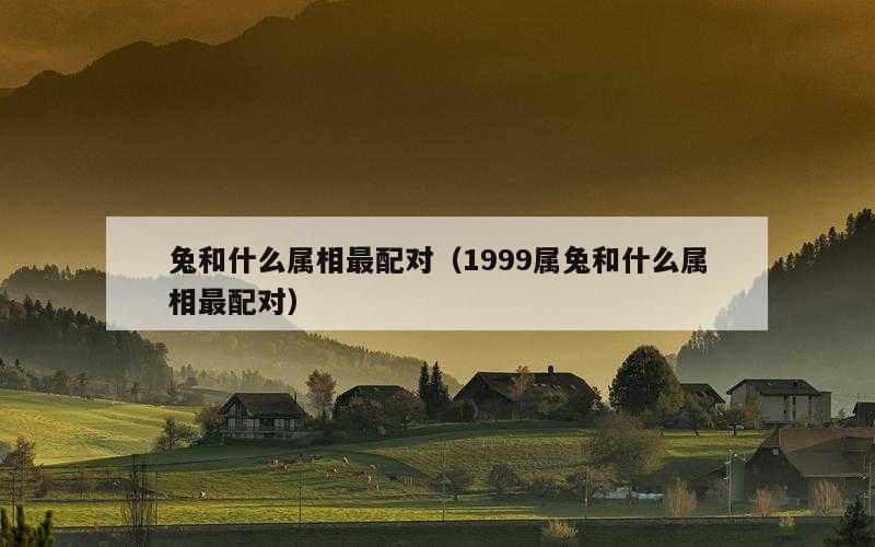 兔和什么属相最配对（1999属兔和什么属相最配对）