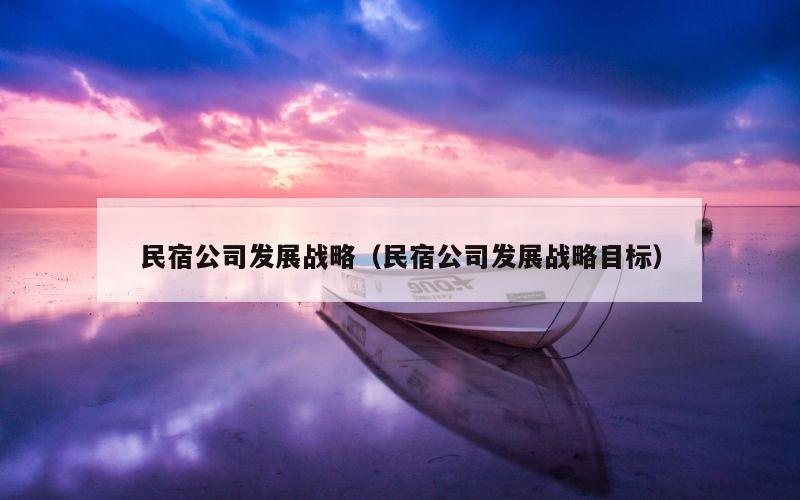 民宿公司发展战略（民宿公司发展战略目标）
