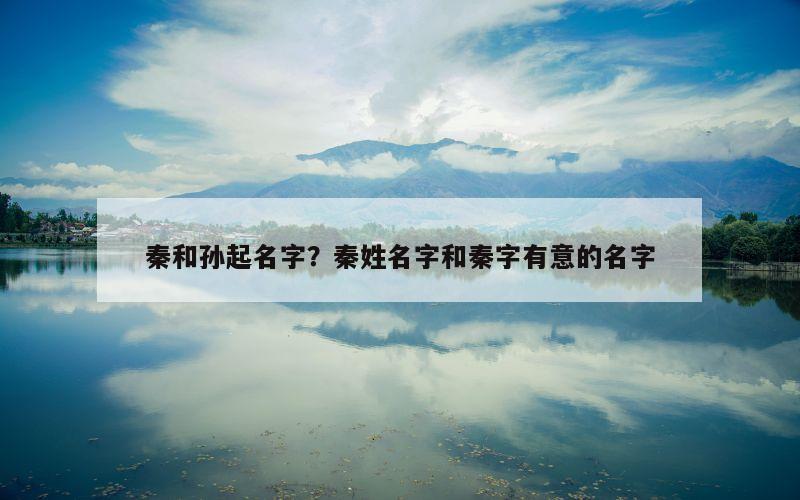秦和孙起名字？秦姓名字和秦字有意的名字