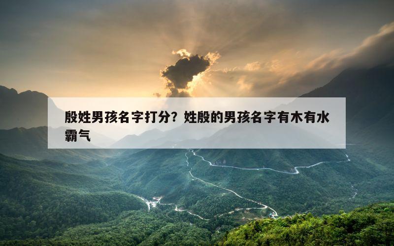 殷姓男孩名字打分？姓殷的男孩名字有木有水霸气