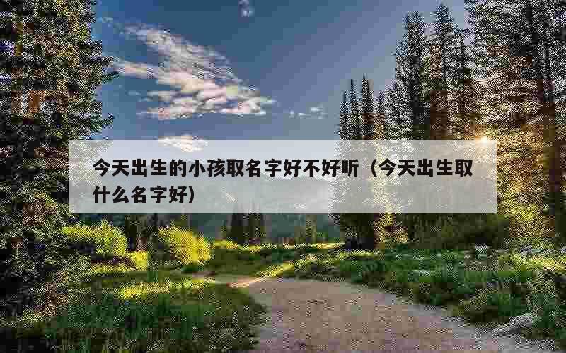 今天出生的小孩取名字好不好听（今天出生取什么名字好）