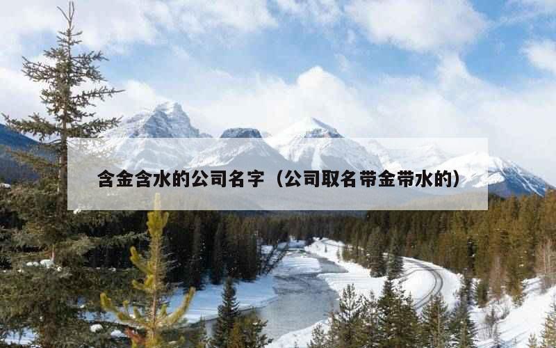 含金含水的公司名字（公司取名带金带水的）