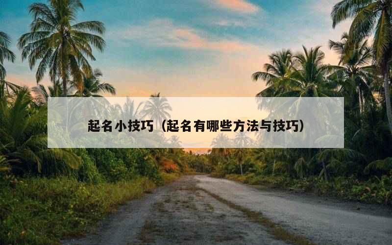 起名小技巧（起名有哪些方法与技巧）