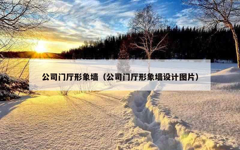 公司门厅形象墙（公司门厅形象墙设计图片）