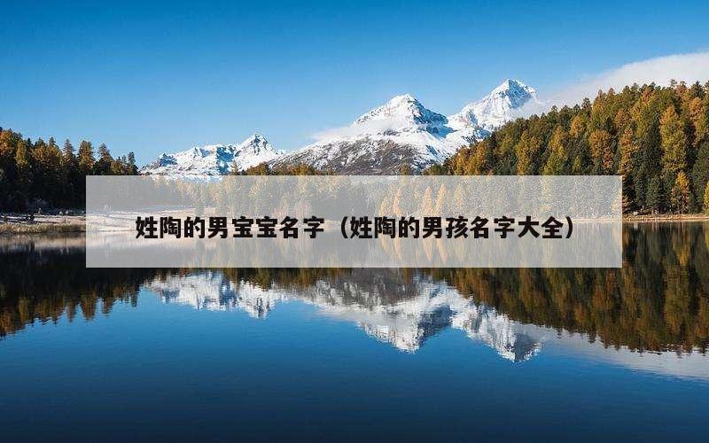 姓陶的男宝宝名字（姓陶的男孩名字大全）