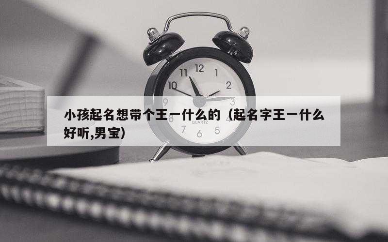小孩起名想带个王一什么的（起名字王一什么好听,男宝）