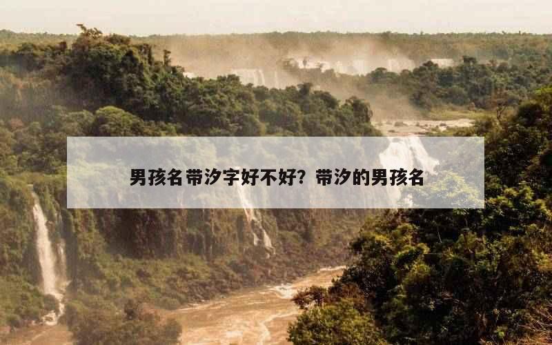 男孩名带汐字好不好？带汐的男孩名