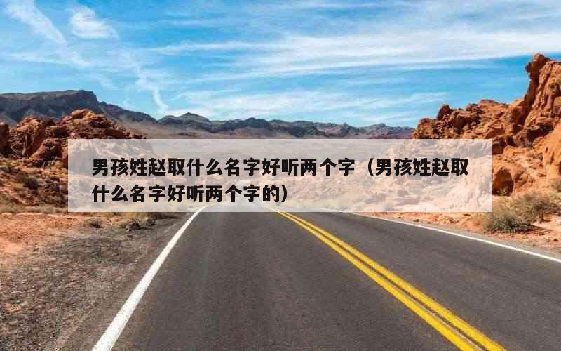 男孩姓赵取什么名字好听两个字（男孩姓赵取什么名字好听两个字的）