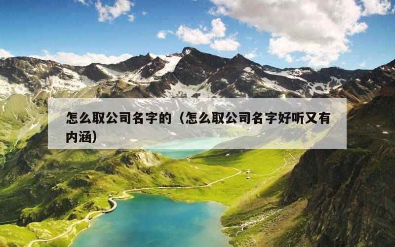 怎么取公司名字的（怎么取公司名字好听又有内涵）