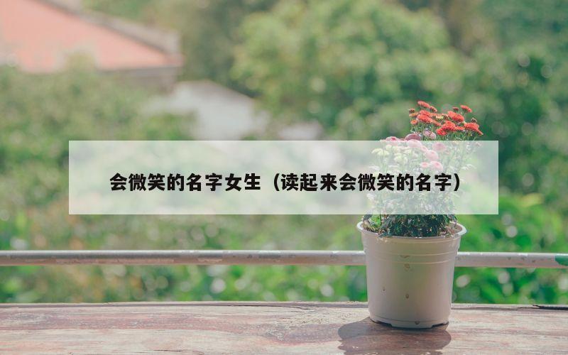 会微笑的名字女生（读起来会微笑的名字）