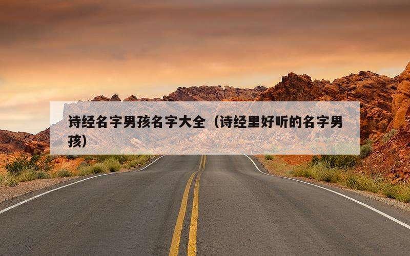 诗经名字男孩名字大全（诗经里好听的名字男孩）