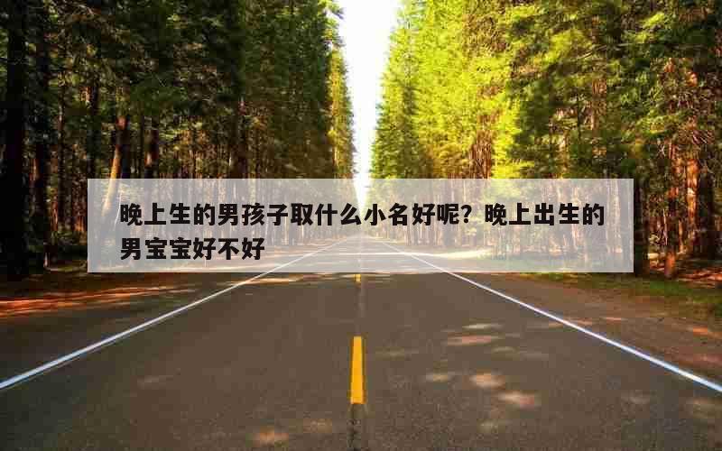 晚上生的男孩子取什么小名好呢？晚上出生的男宝宝好不好