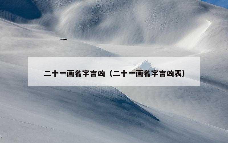 二十一画名字吉凶（二十一画名字吉凶表）