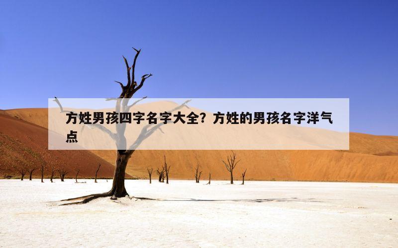 方姓男孩四字名字大全？方姓的男孩名字洋气点