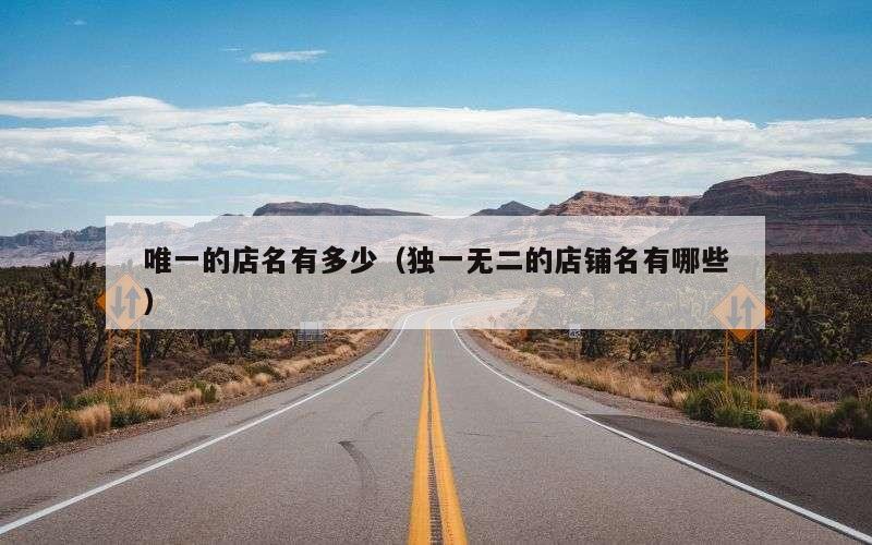 唯一的店名有多少（独一无二的店铺名有哪些）