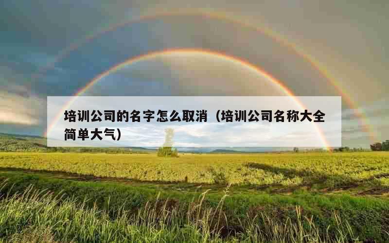 培训公司的名字怎么取消（培训公司名称大全简单大气）