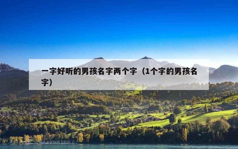 一字好听的男孩名字两个字（1个字的男孩名字）
