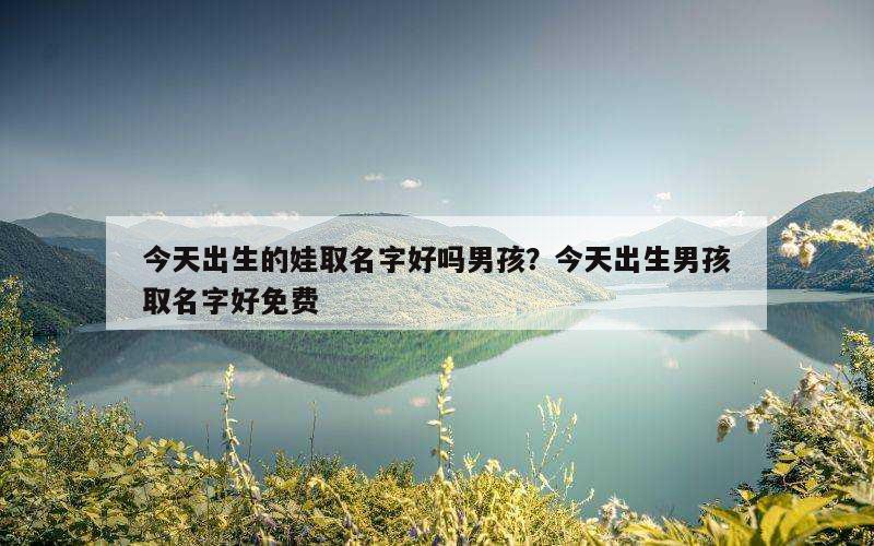 今天出生的娃取名字好吗男孩？今天出生男孩取名字好免费