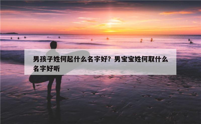 男孩子姓何起什么名字好？男宝宝姓何取什么名字好听