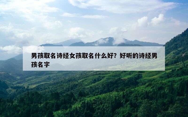 男孩取名诗经女孩取名什么好？好听的诗经男孩名字