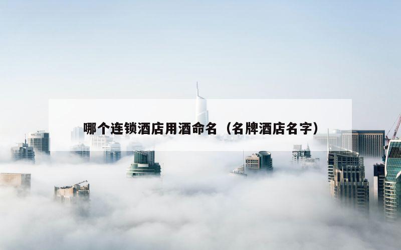 哪个连锁酒店用酒命名（名牌酒店名字）
