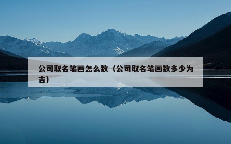 公司取名笔画怎么数（公司取名笔画数多少为吉）