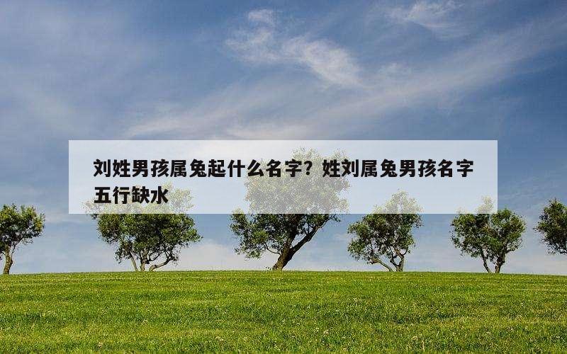 刘姓男孩属兔起什么名字？姓刘属兔男孩名字五行缺水