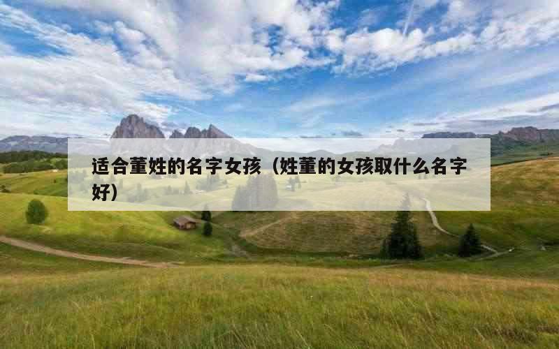 适合董姓的名字女孩（姓董的女孩取什么名字好）