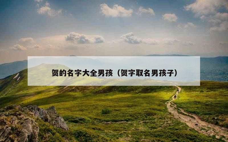 贺的名字大全男孩（贺字取名男孩子）