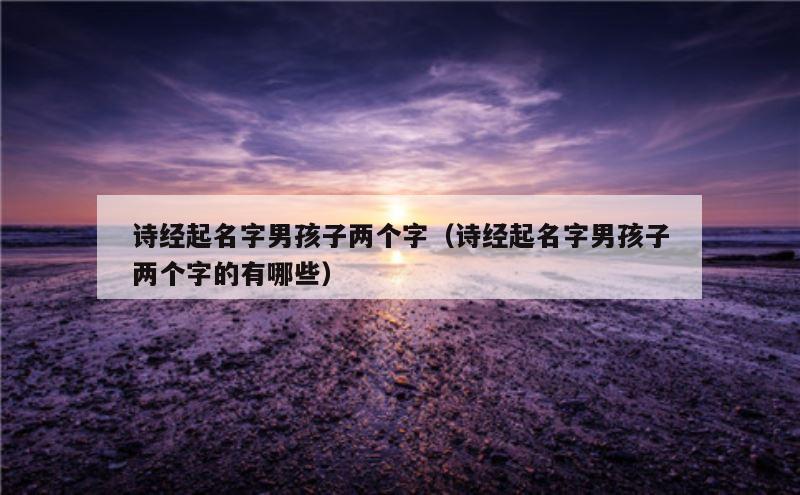 诗经起名字男孩子两个字（诗经起名字男孩子两个字的有哪些）