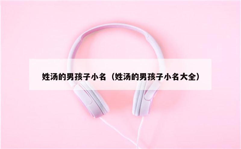 姓汤的男孩子小名（姓汤的男孩子小名大全）