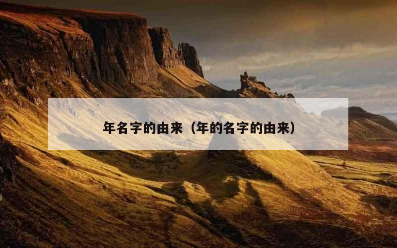 年名字的由来（年的名字的由来）