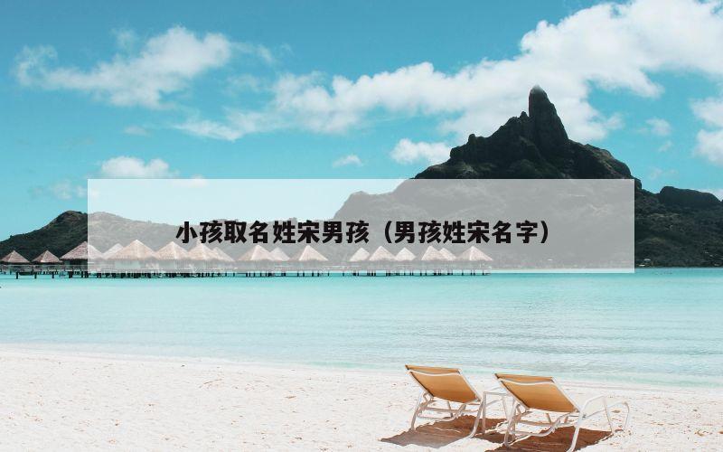 小孩取名姓宋男孩（男孩姓宋名字）
