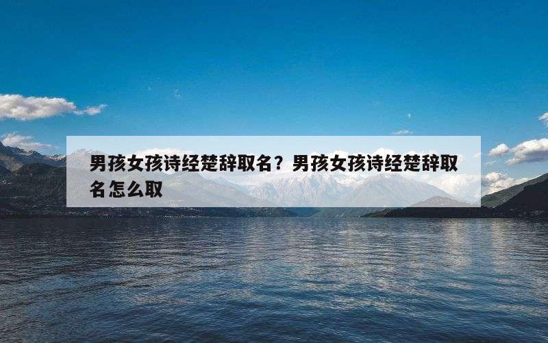 男孩女孩诗经楚辞取名？男孩女孩诗经楚辞取名怎么取