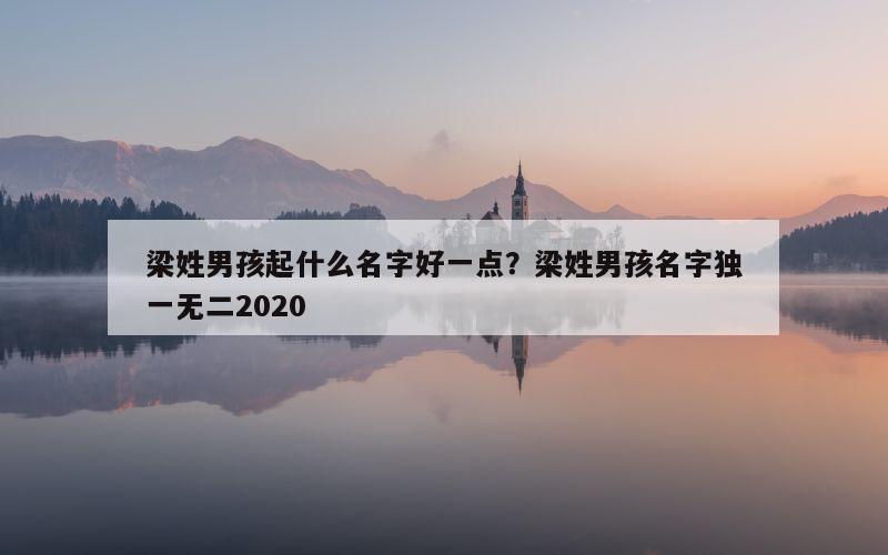 梁姓男孩起什么名字好一点？梁姓男孩名字独一无二2020