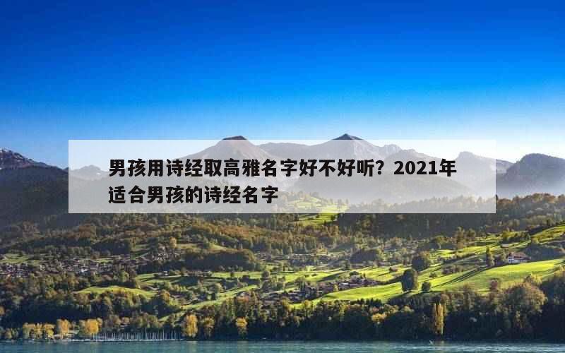 男孩用诗经取高雅名字好不好听？2021年适合男孩的诗经名字