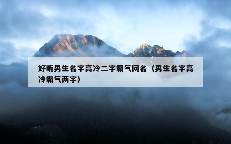 好听男生名字高冷二字霸气网名（男生名字高冷霸气两字）