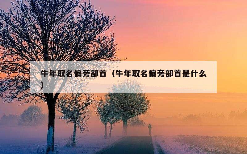 牛年取名偏旁部首（牛年取名偏旁部首是什么）