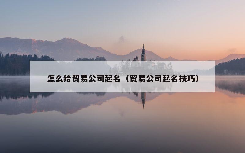 怎么给贸易公司起名（贸易公司起名技巧）