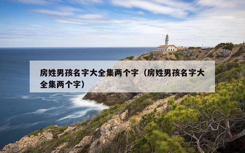 房姓男孩名字大全集两个字（房姓男孩名字大全集两个字）