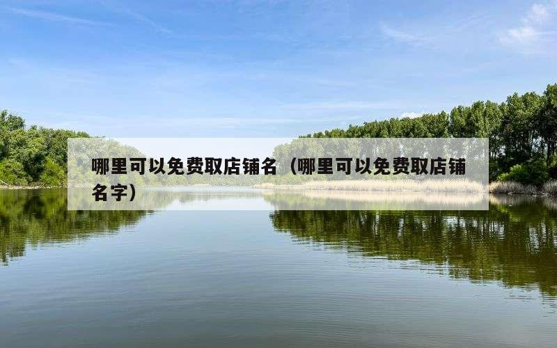 哪里可以免费取店铺名（哪里可以免费取店铺名字）