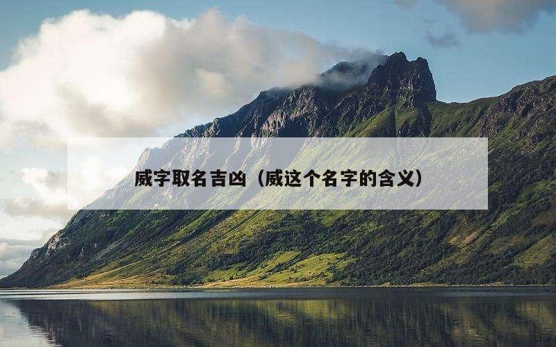 威字取名吉凶（威这个名字的含义）