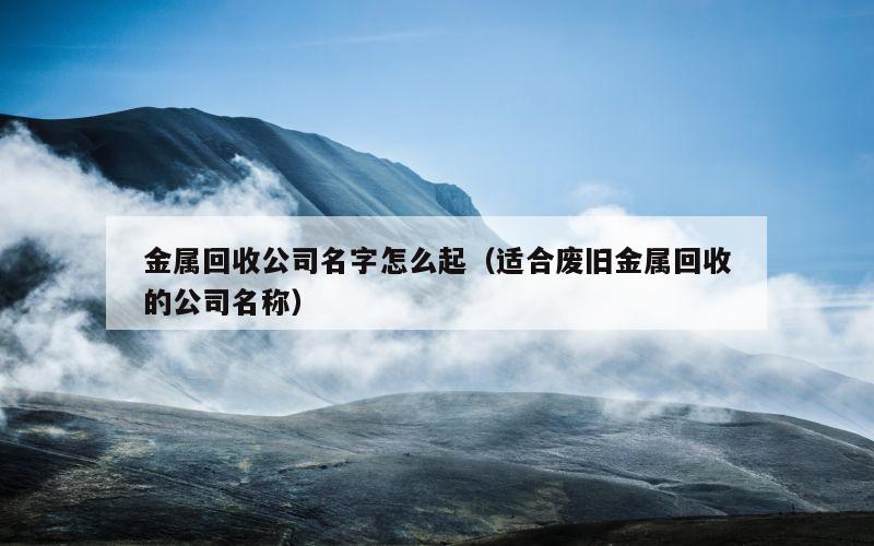 金属回收公司名字怎么起（适合废旧金属回收的公司名称）